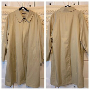 Jos A. Banks Executive Collection Beige Trench Coat with Winter Lining